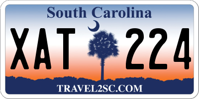 SC license plate XAT224