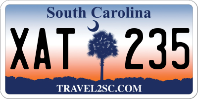 SC license plate XAT235