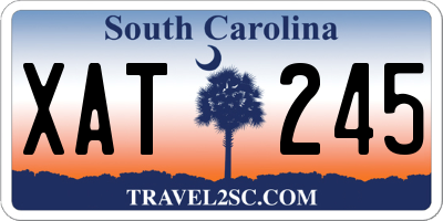 SC license plate XAT245