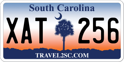 SC license plate XAT256