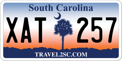 SC license plate XAT257