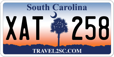 SC license plate XAT258