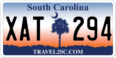 SC license plate XAT294