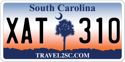 SC license plate XAT310