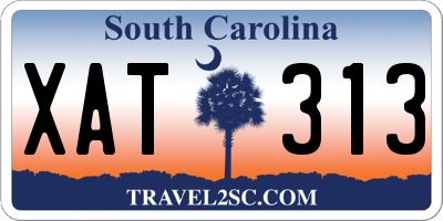 SC license plate XAT313