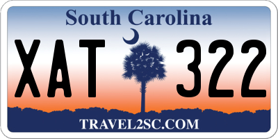 SC license plate XAT322