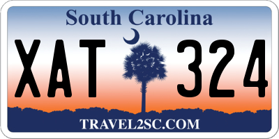 SC license plate XAT324