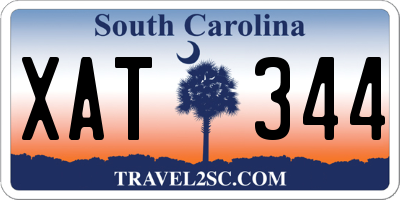 SC license plate XAT344