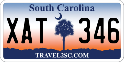 SC license plate XAT346