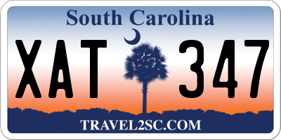 SC license plate XAT347