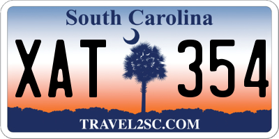 SC license plate XAT354