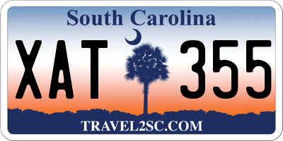 SC license plate XAT355
