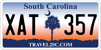 SC license plate XAT357