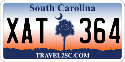 SC license plate XAT364