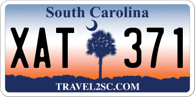 SC license plate XAT371