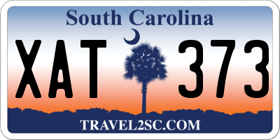 SC license plate XAT373