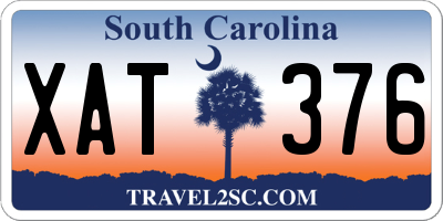 SC license plate XAT376