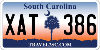 SC license plate XAT386