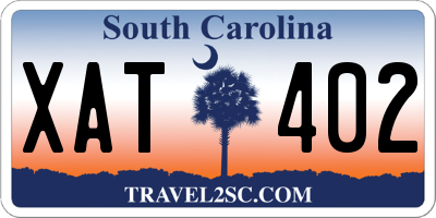 SC license plate XAT402