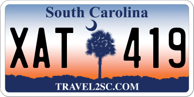 SC license plate XAT419