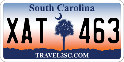 SC license plate XAT463