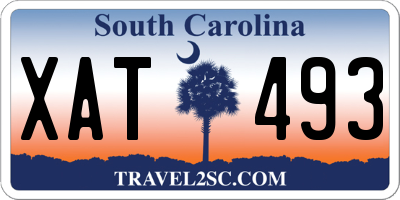 SC license plate XAT493
