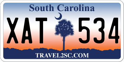 SC license plate XAT534