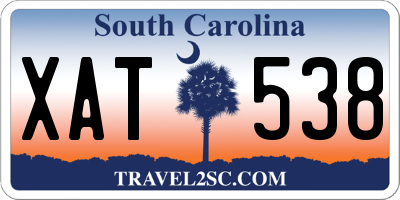 SC license plate XAT538
