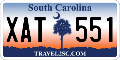 SC license plate XAT551