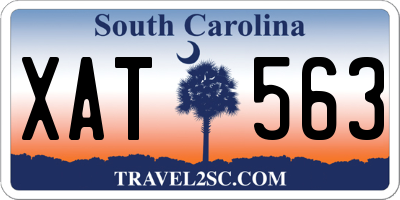 SC license plate XAT563