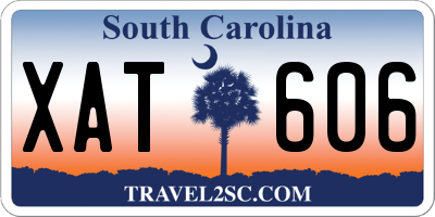 SC license plate XAT606
