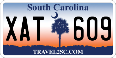 SC license plate XAT609