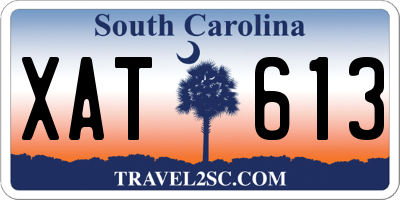 SC license plate XAT613
