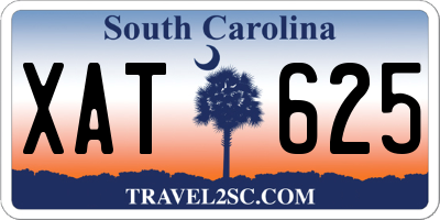 SC license plate XAT625