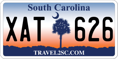 SC license plate XAT626