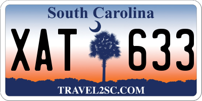 SC license plate XAT633