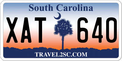 SC license plate XAT640