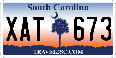 SC license plate XAT673