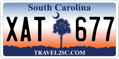 SC license plate XAT677