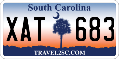 SC license plate XAT683