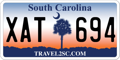 SC license plate XAT694