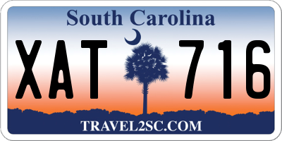 SC license plate XAT716