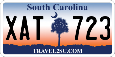 SC license plate XAT723