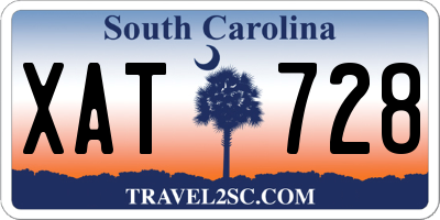 SC license plate XAT728