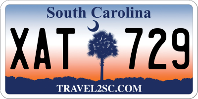 SC license plate XAT729
