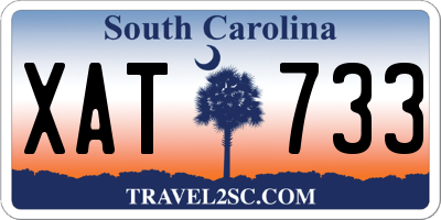 SC license plate XAT733