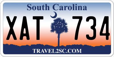 SC license plate XAT734
