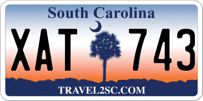 SC license plate XAT743