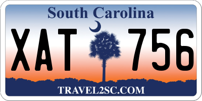 SC license plate XAT756