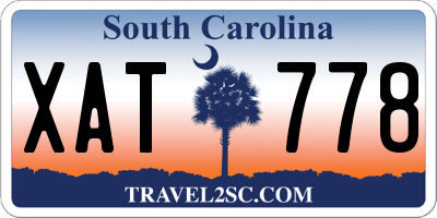 SC license plate XAT778